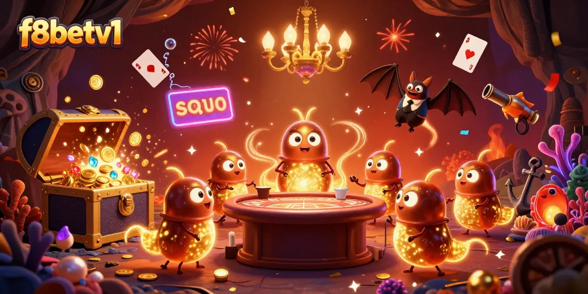 Experience vibrant gaming action with f8betv1's bioluminescent glowworm casino scene.
