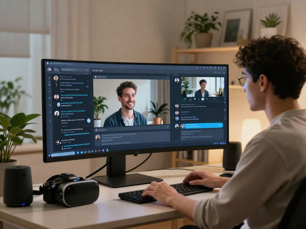 Engage with nsfw ai chat technology in a modern home office