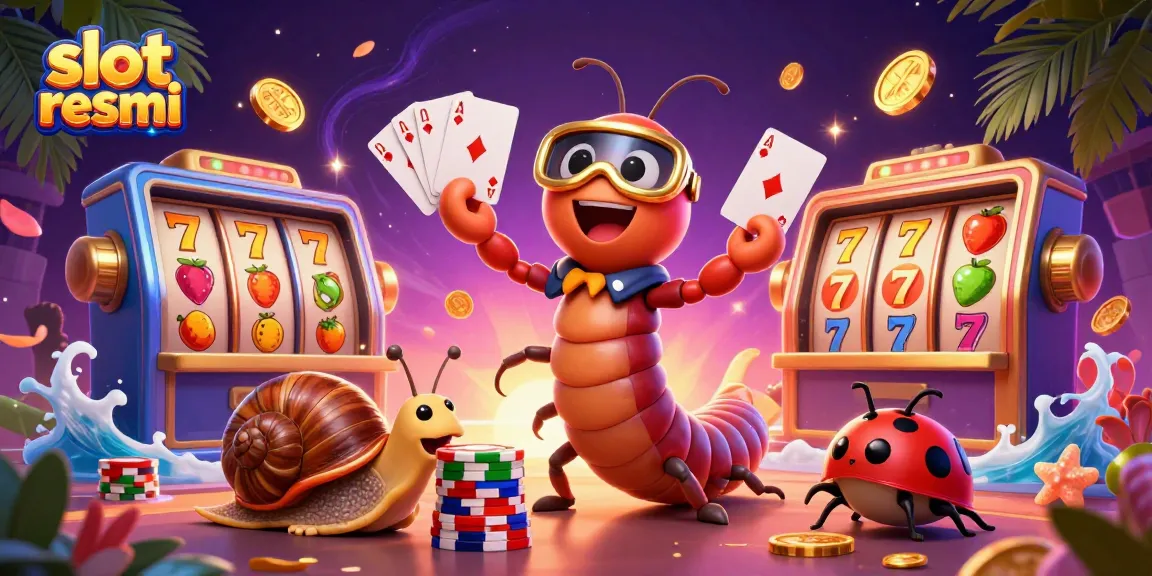 Engage with the exciting world of slot resmi featuring a vibrant 3D casino illustration.