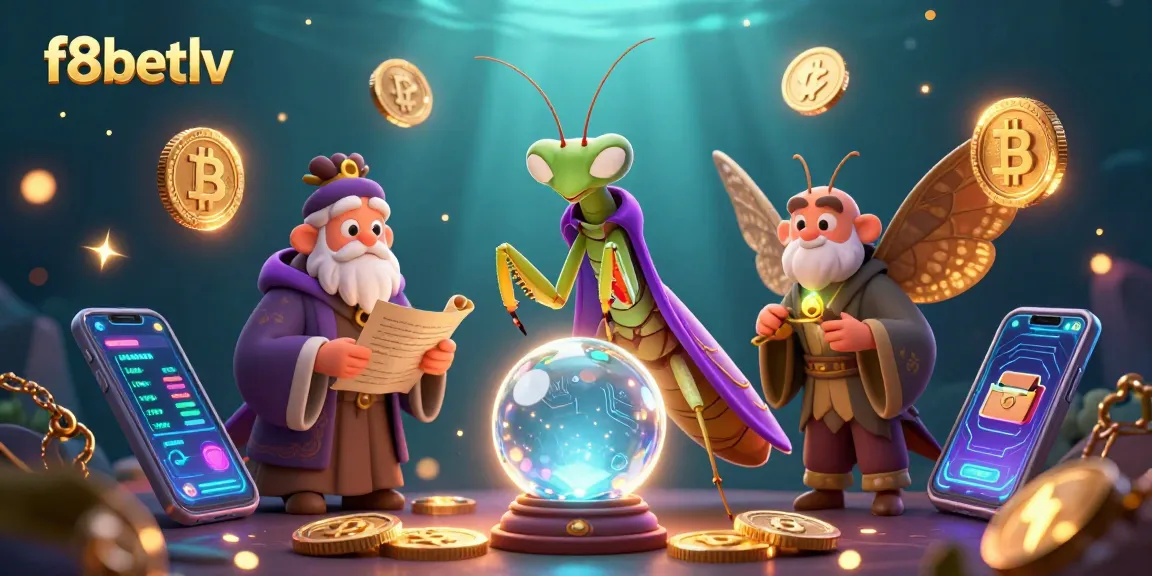 Win big with f8betlv's immersive game graphics featuring fortune tellers and crypto elements.