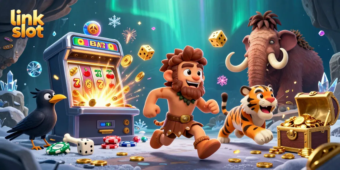 Memainkan link slot di kasino prasejarah yang penuh warna dengan mesin slot meledak.