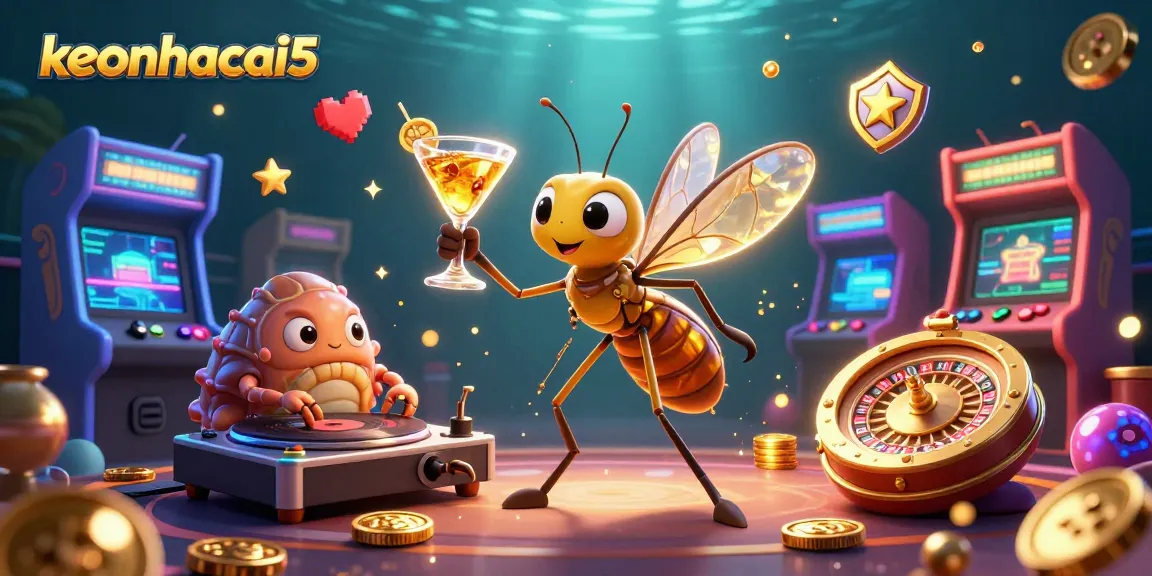 Experience thrilling wins at keonhacai5 with energetic casino elements featuring unique characters.