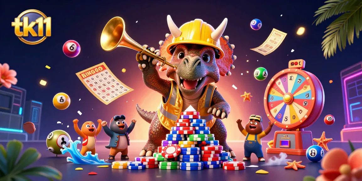 Experience the excitement of tk11 with vibrant games, cheerful dinosaurs, and dynamic casino elements.