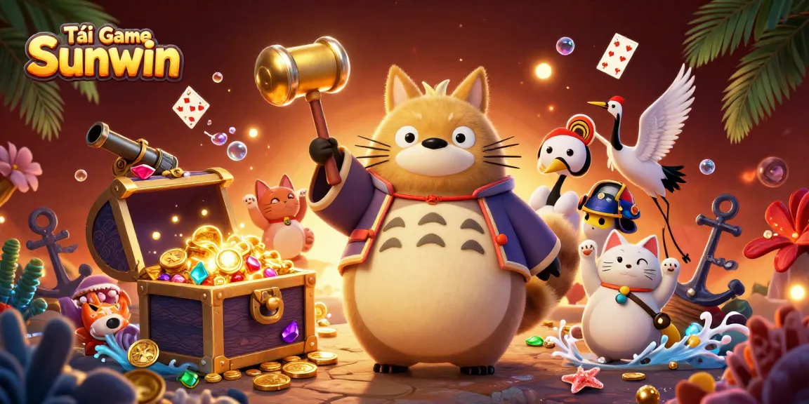 Engage with Tải game Sunwin and experience thrilling animated adventures with lucky symbols in a vibrant backdrop.