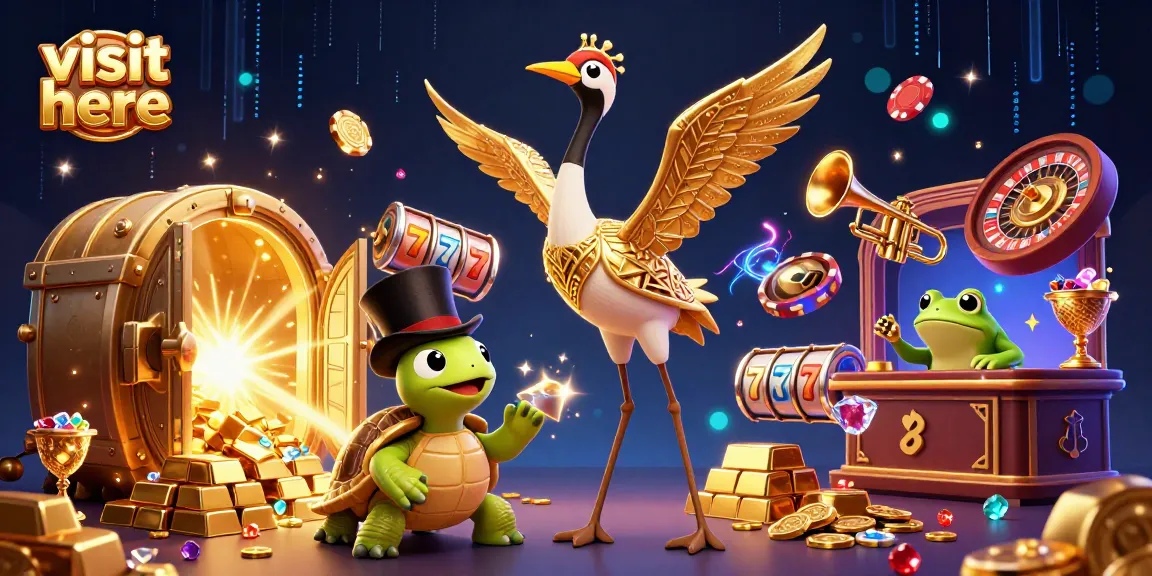 Visit here to experience a vibrant 3D gambling scene with lively characters and casino elements.