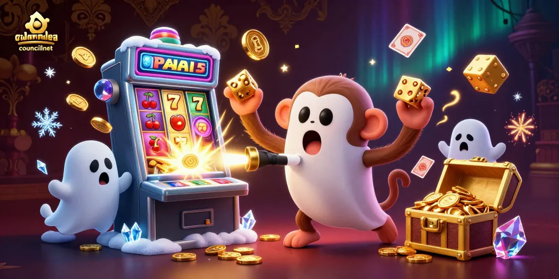 Experience thrilling wins at councilnet with a playful ghost and exciting casino elements.