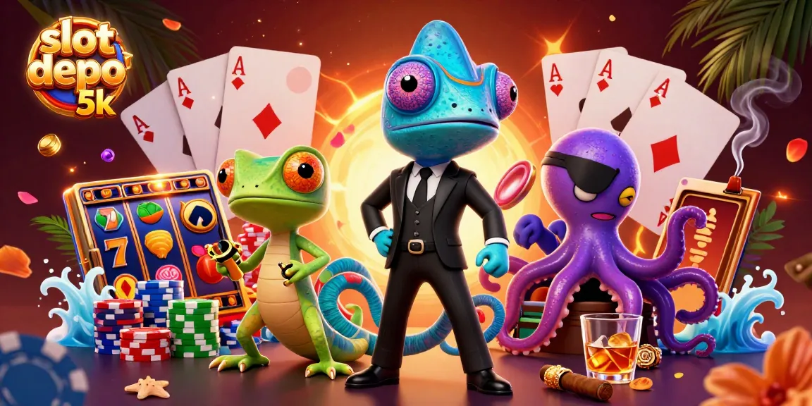 Experience the excitement of slot depo 5k with vibrant game elements and character action.