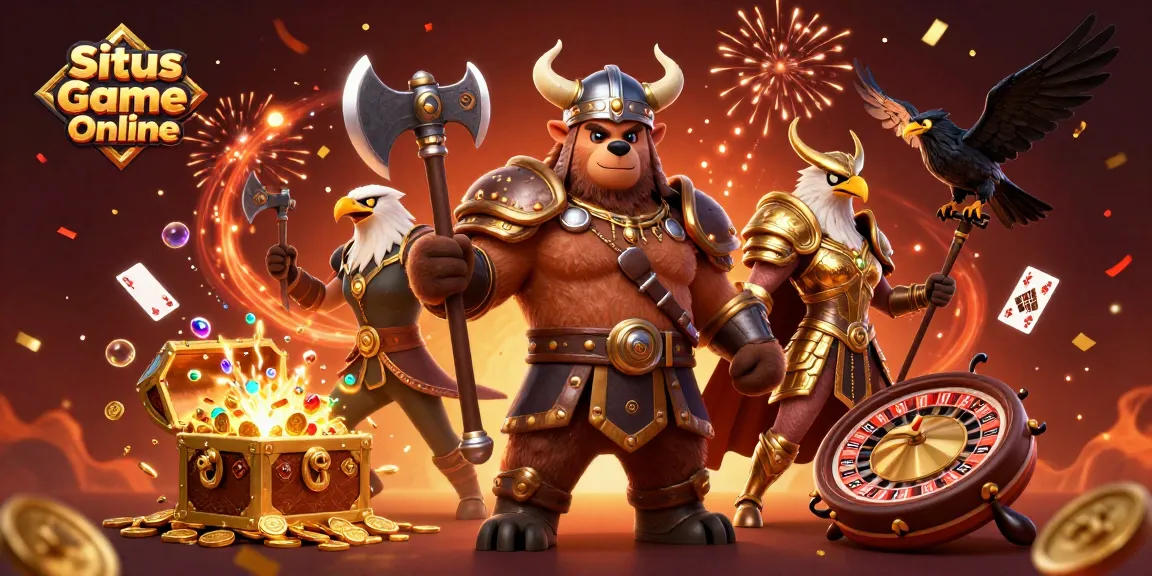 Situs Game Online offers thrilling experiences with 3D Viking characters and dynamic casino elements.