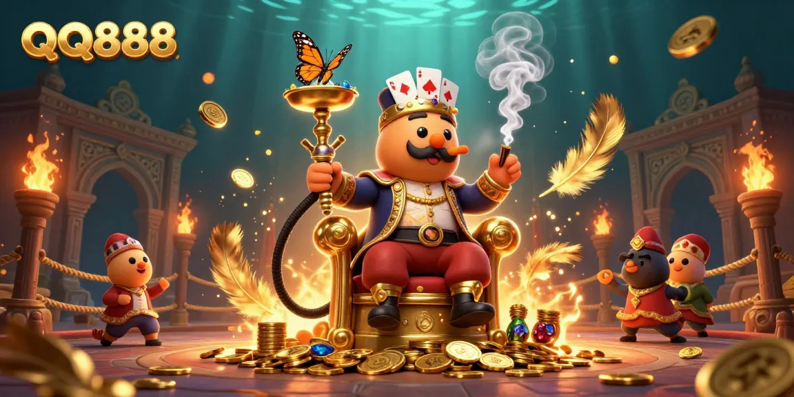 Engage with QQ888 during your online gaming adventure, showcasing a vibrant casino scene.
