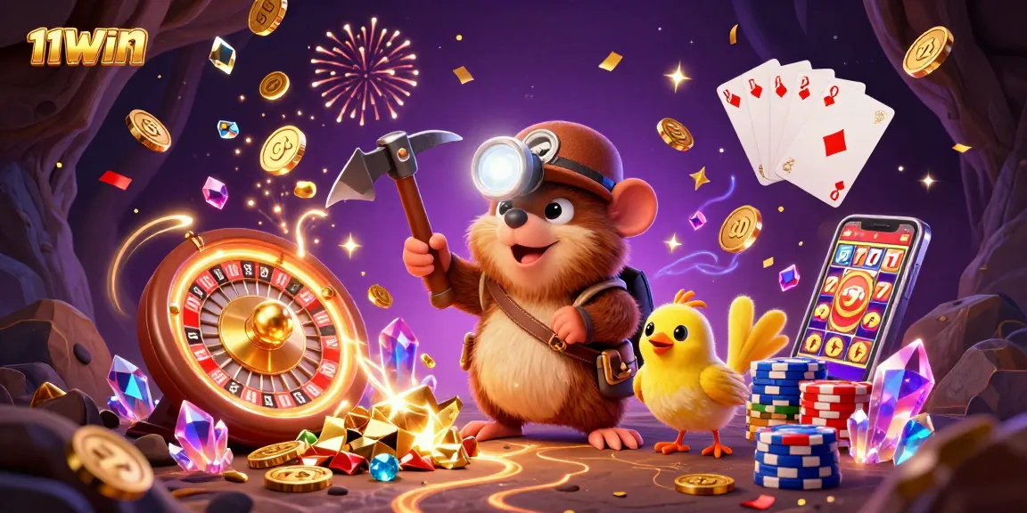 Experience the thrill of winning with 11WIN in a vivid 3D casino adventure.