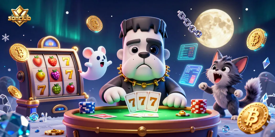 Experience exciting gameplay at sonclub with vibrant cartoon characters in a dynamic casino scene.