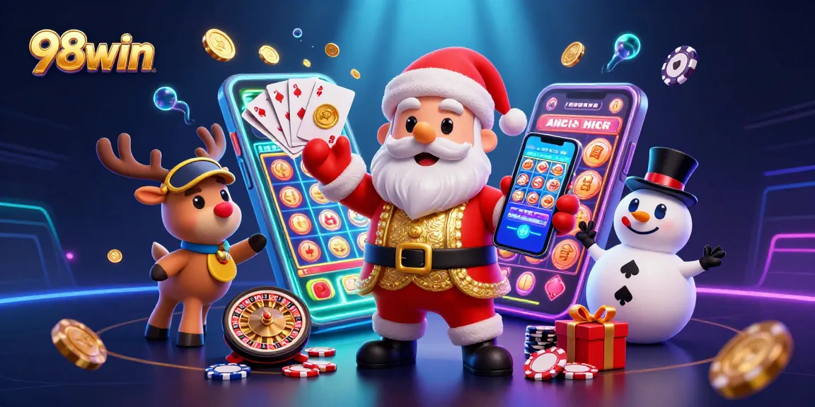 Experience top-tier gaming with 98win in this vibrant casino scene filled with exciting slot games.