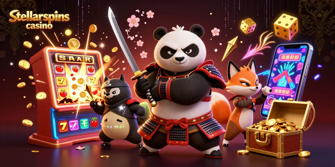 Experience thrilling wins at stellarspins casino with vibrant samurai and enchanting characters.
